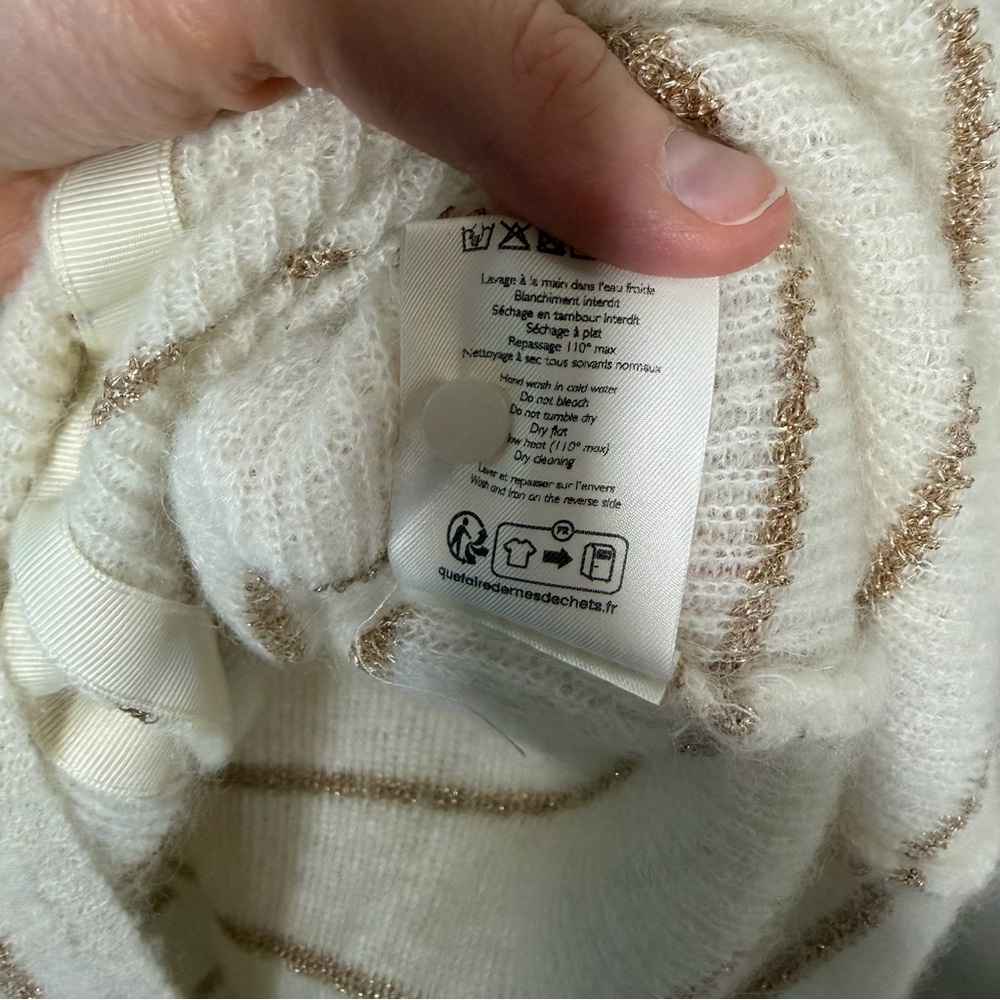 Sezane | Gaspard Cardigan in Ecru Gold, size medium - Picture 12 of 12